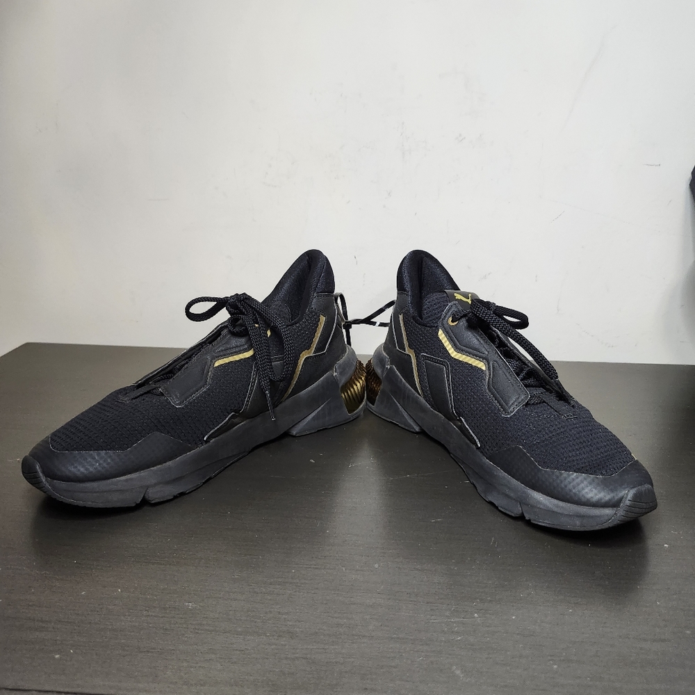 Puma Womens Provoke Xt 193784-01 Black Gold Running Shoes Sneakers Women Size 8m View 4